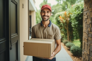 delivery man with boxes