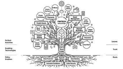  Fintech Apps Tree, financial services and solutions.