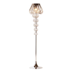 front view of Crystal Drop floor lamp isolated on a white transparent background.