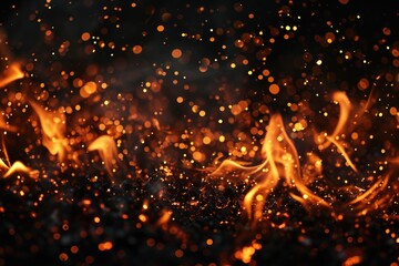 Fototapeta na wymiar Obscure fire against a dark background