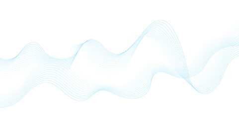 Abstract blue wavy lines Digital frequency track equalizer background. Curved wave smooth stripe seamless pattern. Wave lines created using blend tool. graphic design template banner business wave.