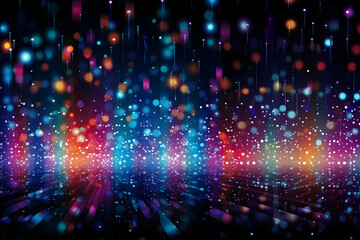 Fototapeta premium 3D rendering of abstract multicolor spectrum, 3D texture of multi-colored software. neon glow geometric shapes