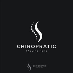 Chiropractic spine logo template design.Logo for nursing, massage, business and medicine. - obrazy, fototapety, plakaty