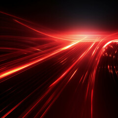 Fototapeta na wymiar Red light effect glows in the dark.