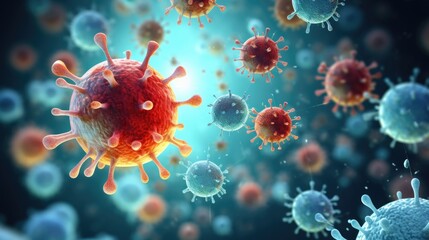 Graphic representation of pathogenic viruses