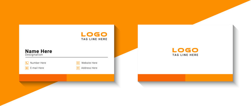 Modern and simple business card design Clean professional business card template Visiting card for business and personal use Vector illustration design 