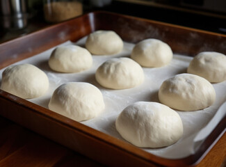 Fototapeta na wymiar dough on a board ready for baking 