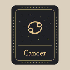 Cancer zodiac icon. Vector illustration.