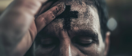 Ash is applied in the shape of a cross on the forehead of each worshipper. Ash Wednesday, in Western Christianity, the first day of Lent