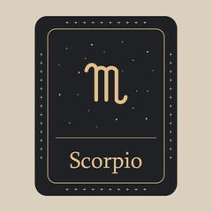 Scorpio zodiac icon. Vector illustration.