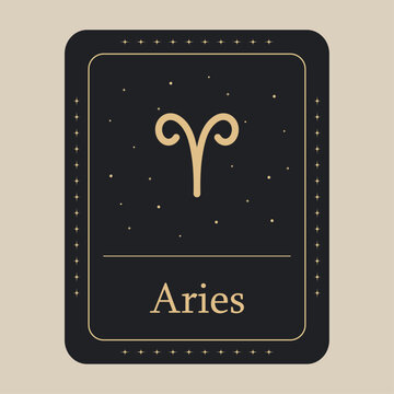 Aries zodiac icon. Vector illustration.