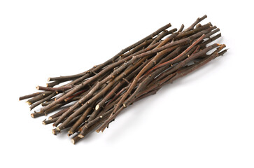 Pile of dry wooden twigs