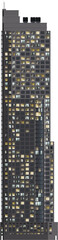 Facade view of moden building at night - skyscraper