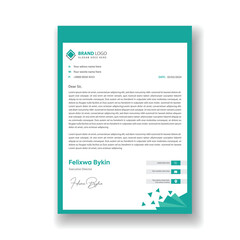 Modern and professional company business letterhead template design