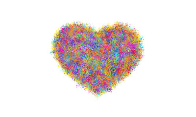 heart made of colorful plasticine