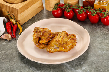 Roasted chicken leg with spices