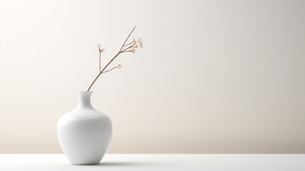 a lively vase isolated against a spotless white canvas.