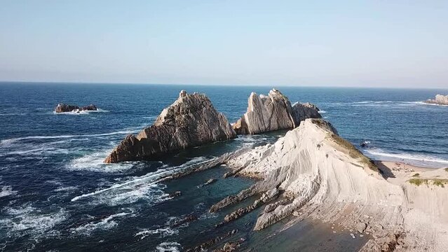 Santander Coast drone view