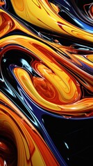 Oil liquid shapes UHD wallpaper
