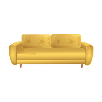 recommend clip art: yellow sofa interior design for bedroom and living room visualization