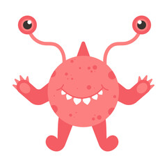 Cute funny monster. Vector illustration.