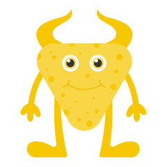Cute funny monster. Vector illustration.