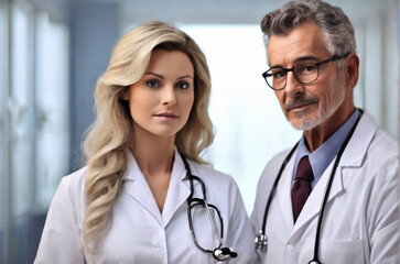 Fototapeta premium Wise doctors AI generated image 