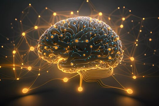 Human brain close-up powered by Bitcoin