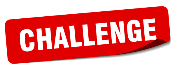 challenge sticker. challenge label