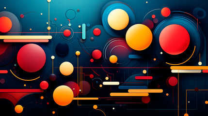 colorful abstract shapes for graphic composition, presentation background