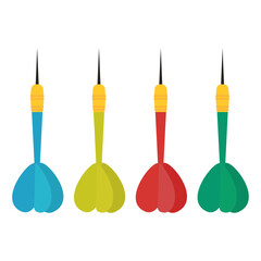Arrows darts icons set. Vector illustration.