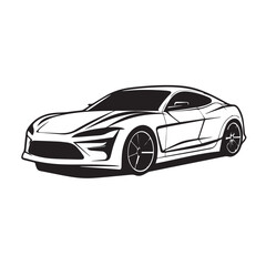 Fototapeta premium Electric car in cartoon, doodle style. Isolated 2d vector illustration in logo, icon, sketch style, Eps 10. AI Generative