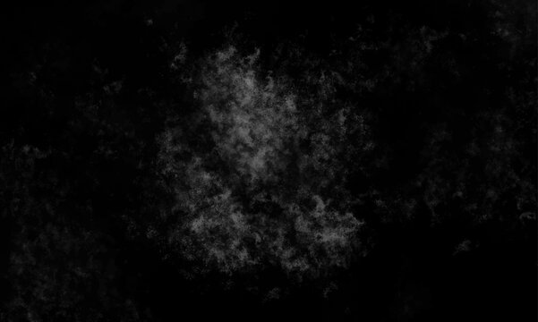 white clouds isolated on black background. Fog or smoke isolated transparent special effect. Vapor cloud isolated transparent. White fog or smoke on dark copy space background, smoke effect for photos