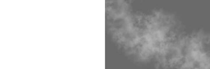 White color fog png. Fog isolated on transparent background. Fog cloud smoke effect. Realistic fog cloud smoke mist texture. 