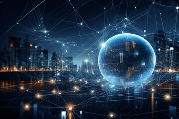 Fototapeta premium Futuristic Network