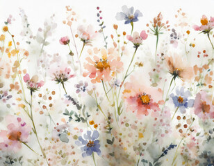 Cozy wildflower pattern with soft focus, small depth of sharpness