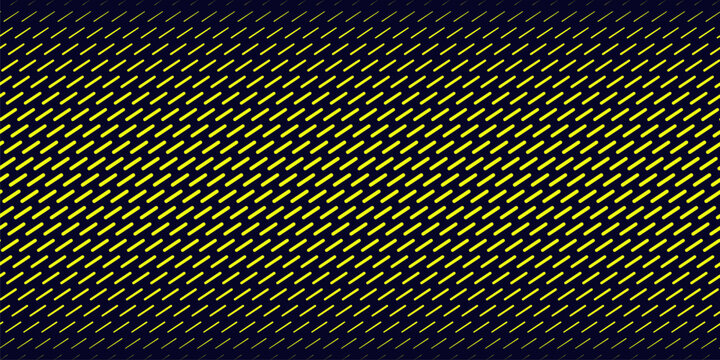 Vector abstract geometric halftone seamless pattern with diagonal dash lines, fade stripes. Extreme sport style background, urban art. Black and neon yellow minimal texture. Repeated sportive design