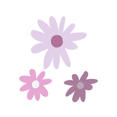 colorful floral decoration on white background