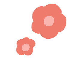 colorful floral decoration on white background