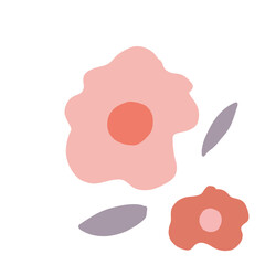 colorful floral decoration on white background