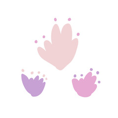 colorful floral decoration on white background