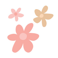 colorful floral decoration on white background
