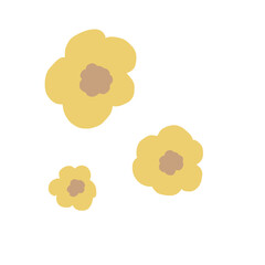 colorful floral decoration on white background