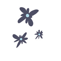 colorful floral decoration on white background