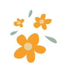 colorful floral decoration on white background