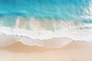 Fototapeta na wymiar Soft blue ocean waves on the coastline with beautiful clean sand. nobody.