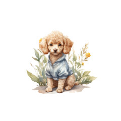 Cute poodle puppy 