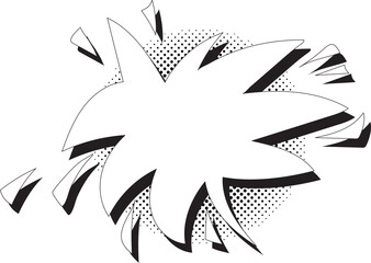 Speech bubbles. Halftone shadows. Comic cartoon bubble