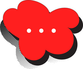 Speech bubbles. Halftone shadows. Comic cartoon bubble