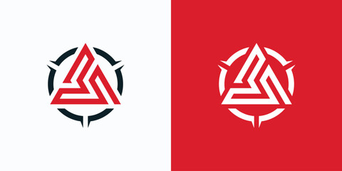 Letter A S initial vector logo design in abstract masculine style